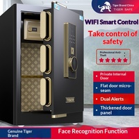 Petit coffre-fort pour usage domestique avec serrure à empreintes digitales et mot de passe WiFi (45x38x32cm)