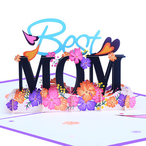 3D Mother's Day Pop Up Card Handmade Art Greeting Card Floral Design - Product Image 5