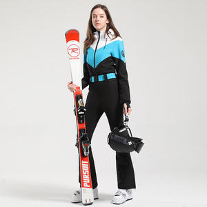 Nouveau une pièce Ski costume femmes coupe ajustée salopette en plein air Snowboard ensemble chaud Ski combinaison femmes imperméable vêtements d'hiver - Product Image 4