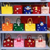 Sac en feutre MU à prix abordable, sac fourre-tout mignon pour jouets, sac cadeau, sac à main, sac d'épicerie portable et réutilisable