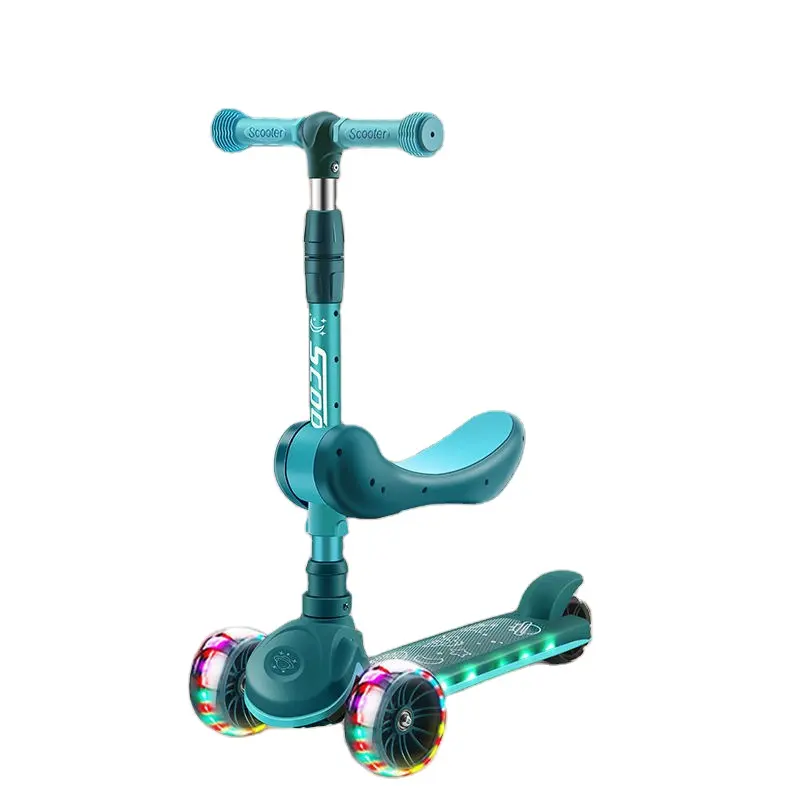 Fabricant de scooters pour bébés et enfants avec siège Pro Scooter chinois PU pour enfants 3 roues 2 en 1 rose ou bleu Monopatines Monopatin