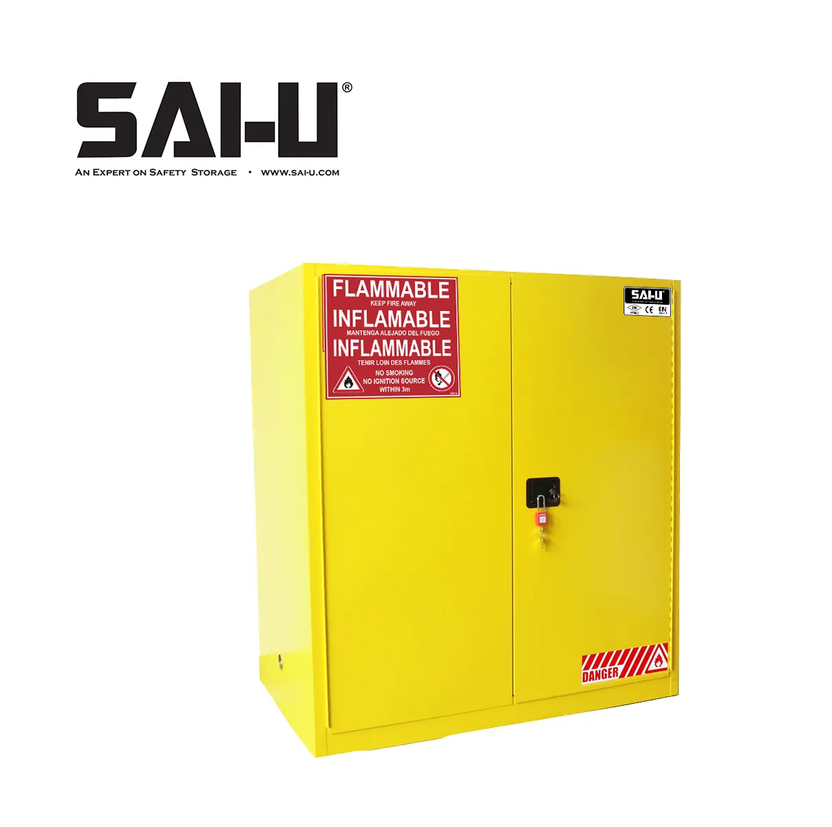 Entflammbarer Sicherheits SAI-U schrank mit FM genehmigt 110 Gal Chemical Storage Cabinet Drum Safety Cabinet