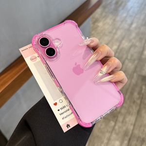 Luxury Tpu <b>Pc</b> Clear Transparent Mobile Phone case for iphone 16 Plus 15 14 Pro,for iphone 17 Pro Max case Antishock Corner - Product Image 1