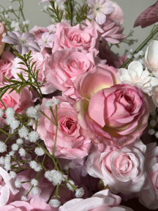 Bouquet <span class=keywords><strong>de</strong></span> mariage artificiel <span class=keywords><strong>de</strong></span> haute qualité, 60 cm, <span class=keywords><strong>blanc</strong></span> <span class=keywords><strong>et</strong></span> <span class=keywords><strong>rose</strong></span>, style moderne, boule <span class=keywords><strong>de</strong></span> fleurs en soie, <span class=keywords><strong>centre</strong></span> <span class=keywords><strong>de</strong></span> <span class=keywords><strong>table</strong></span> pour décorations - Product Image 5