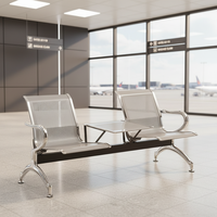 Chaises portables empilables temporaires pour événements, hôpitaux et commerces, en acier robuste, écologiques, durables, à dossier solide