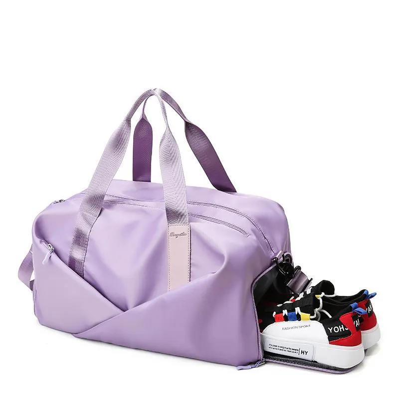 Tas bagasi wol tahan air penggunaan harian tas kebugaran perjalanan sekolah tahan air mendaki Yoga tas Gym olahraga