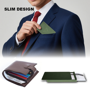 Custom logo Slim Aluminum Closure Rfid Blocking Metal <b>Wallet</b> Minimalist <b>Card</b> Holder for <b>Men</b> - Product Image 5