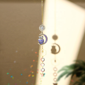 Nouveau <span class=keywords><strong>démon</strong></span> yeux hibou attrape-soleil arc-en-ciel fabricant carillons éoliens suspendus ornement attrape-soleil carillons éoliens décor à la maison - Product Image 2