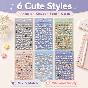 Pegatinas 3D <span class=keywords><strong>Personalizadas</strong></span> de Dibujos Animados, <span class=keywords><strong>Etiquetas</strong></span> Animadas de Plástico Kawaii <span class=keywords><strong>para</strong></span> Diarios, Agendas, Álbumes de Recortes, Embalaje de Regalos, Venta al Por Mayor - Product Image 3