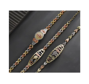 74577 xuping Nueva Joyería Religiosa, Brazalete <span class=keywords><strong>de</strong></span> Oro <span class=keywords><strong>de</strong></span> 18k para Hombre y Mujer, <span class=keywords><strong>Virgen</strong></span> <span class=keywords><strong>de</strong></span> <span class=keywords><strong>Guadalupe</strong></span> - Product Image 2