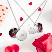 PYD Life personnalisé mode femmes accessoires Sublimation blanc coulissant rond pendentif collier pour les cadeaux de fête des mères