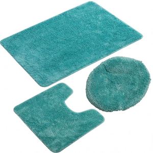 Juego de 3 Alfombras de Baño de Microfibra Cómodas, Alfombra para Inodoro, Tapete Antideslizante Absorbente de Agua - Product Image 2