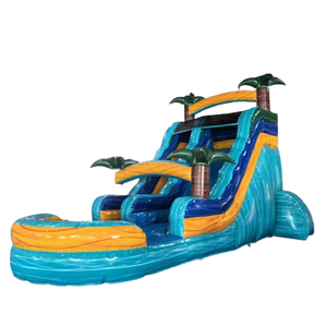 Yaz su kaydırağı havuzu ile şişme slayt pvc waterslider ticari su kaydırağı ıslak kuru slaytlar - Product Image 3