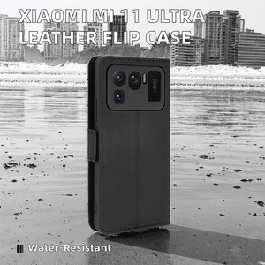 เคสหนังอัลตร้าสำหรับ Xiaomi <span class=keywords><strong>Mi</strong></span> <span class=keywords><strong>11</strong></span>ที่ให้ความรู้สึกถึงผิวสัมผัสแบบฝาพับแนวนอนดีไซน์แบบธุรกิจรวมถึงตัวป้องกันกล้อง - Product Image 2