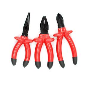 VDE 1000V isolé métrique dentelé poignée en plastique poignée en acier Snipe nez Long nez pince trempée outils de bricolage - Product Image 1