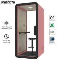 Cabine insonorisée modulaire UNIBOOTH en aluminium 33 dB, ignifuge ISO 23351, à montage rapide, pour salle de formation, hall d'entrée – Meilleur rapport qualité-prix