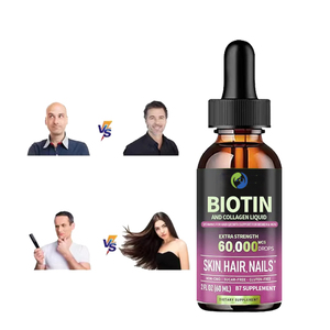 Gotas Líquidas de Colágeno Marino con Biotina Fuerte de Marca Privada Ausreson, Bebida para el Crecimiento del Cabello, Suplementos Vitamínicos, Gotas de Colágeno y Biotina - Product Image 1