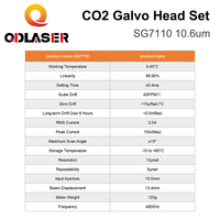 Tête de balayage laser CO2 SG7110 |   10,6 µm 10600 nm Ouverture d'entrée de 10 mm |   Scanner galvanométrique avec ensemble d'alimentation