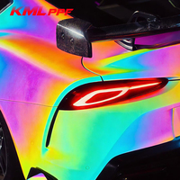 Film vinyle adhésif pour voiture, effet prisme coloré brillant PET, sans bulles d'air, durable, changement de couleur, pour modification automobile