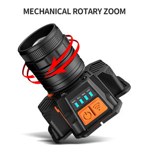 مصباح أمامي ليد بليزر أبيض فائق السطوع 3 أوضاع مصباح كشاف قابل للتكبير قابل لإعادة الشحن USB مصباح أمامي - Product Image 6