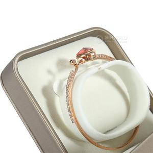Fashion Champagne Gold Pu Jewelry <b>Box</b> With Velvet Insert Wholesale Gift <b>Box</b> For Rings Necklaces Bracelets <b>Valentine</b> - Product Image 4