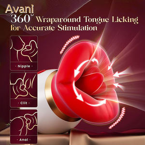 Fabrika doğrudan 3 in 1 G nokta gül oyuncak vibratör kadınlar için sıcak satış ağız emme yalama meme stimülatörü - Product Image 3