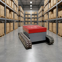 Plataforma elevadora sobre orugas pequeña, robot de elevación hidráulica para caminar eléctrico, chasis de pista de elevación remota eléctrica