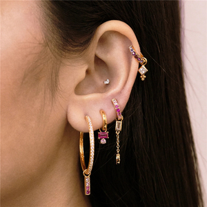 Accesorios DIY para Joyería: Nuevos Dijes de Plata de Ley 925 con Estrella, Luna, Circonita y Perlas para Pendientes de Aro - Product Image 5
