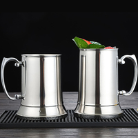 Chope à bière isotherme à double paroi en acier inoxydable 304, effet flamme, isolation sous vide, 0-6 heures d'isolation thermique, style Europe Amérique