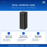 HKNC HK-S040 Haut-parleur colonne 4 pouces 50W 8 Ohm Système audio Conférence Équipement sonore
