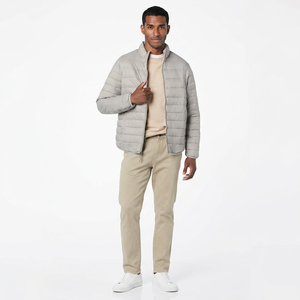 New Arrival <b>Men's</b> High Street Stand <b>Long</b> Sleeve Zipper Bubble Puffer <b>Jacket</b> Custom Logo Canvas for Warm Winter Wholesale Price - Product Image 1