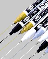 Stylo de peinture à seringue à base d'huile à pointe fine de 0.7mm-Idéal pour les marqueurs de retouche de pierre en métal de verre