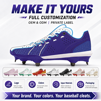 Chaussures de baseball personnalisées pour hommes OEM ODM Marque privée Chaussures de baseball d'équipe Logo personnalisé Couleurs Fabricant