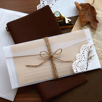 Enveloppes en papier sulfurisé translucide classiques en gros, enveloppes de mariage de luxe personnalisées avec logo