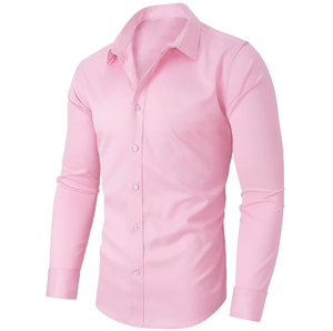 Chemise pour homme de haute qualité, style décontracté confortable, tissu en soie glacée - Product Image 2