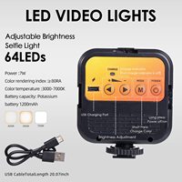 Lampe vidéo LED USB de studio avec pince Température de couleur réglable 2500-5500K Mini conception en plastique pour la photographie et le vlogging