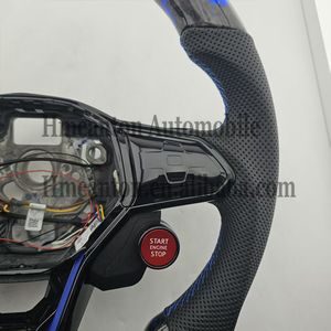 พวงมาลัยคาร์บอนไฟเบอร์หุ้มหนังแท้ R8 พร้อมไฟ LED สำหรับตกแต่งรถยนต์ Volkswagen Golf Polo Passat ลดราคาพิเศษ - Product Image 5