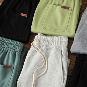 Shorts en coton pour hommes, taille mi-haute, respirants, avec cordon de serrage, coupe droite, décontractés pour l'été - Product Image 2