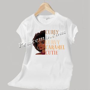 사용자 정의 T 셔츠 패션 블랙 아프리카 소녀 로고 그래픽 일반 티셔츠 대형 Tshirt 여자 - Product Image 2