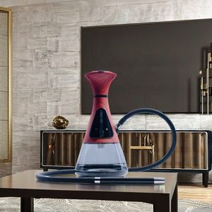 <span class=keywords><strong>Mini</strong></span> Shisha esmerilada personalizada de lujo, barra LED eléctrica, caja de bolsa de viaje recargable con logotipo personalizado para Shisha, juegos de tazas de té para fumar - Product Image 1