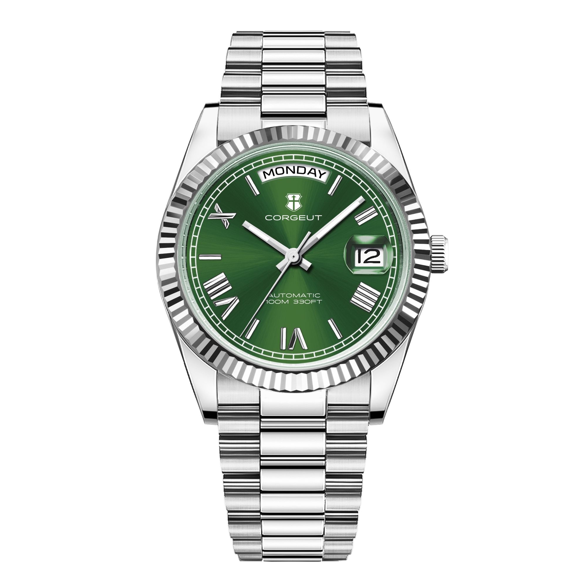 Corgeut 39mm Luxury Men's Watch with Automatic NH36 Movement