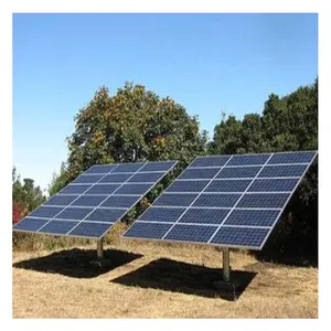 Braket panel surya perumahan sistem pemasangan tetap pv grosir 10kW 20kW 30kW sistem dudukan tiang tunggal