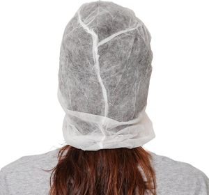 Gorro desechable blanco de polipropileno de 15 g/m² para protección facial completa, antipolvo, tipo astronauta, no tejido, venta al por mayor de fábrica - Product Image 4