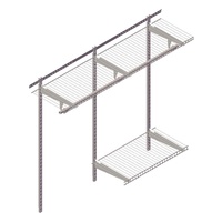 Étagère de rangement pour placard, organisateur de vêtements, ensemble d'étagères en acier pour garage, multifonction, montage mural