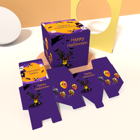 Boîte d'expédition en carton ondulé écologique pour Halloween, personnalisable avec logo imprimé, pour coffret cadeau de fêtes