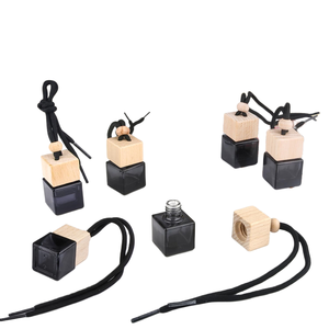 Manufacturer Decorative Hanging Car Empty Reed Diffuser Perfume Clear Glass <b>Bottle</b> <b>Cork</b> Sealed Screen Printed 8ml - Product Image 2