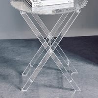 Vente en gros de plateau pour aliments et collations table de service meubles de salon table basse table à plateau pliante en acrylique