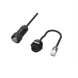 Copper Gold Plated Cat5e Cat6A PA66 Shielded Waterproof <b>RJ45</b> Coupler <b>RJ45</b> <b>Cable</b> - Product Image 2