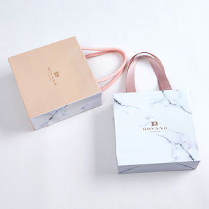 Boyang ถุงกระดาษเครื่องประดับพิมพ์ลายหรูหรา,เป็นมิตรกับสิ่งแวดล้อมสีกำหนดเองได้ - Product Image 5
