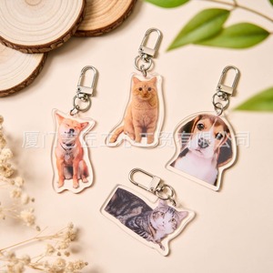 POD personalizado mascota acrílico llavero personalizado mascota retrato mochila encanto Venta caliente de una pieza regalos personalizados para mascotas - Product Image 3